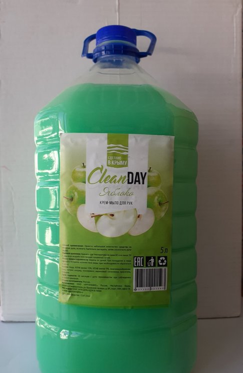 Мыло жидкое "CleanDay" яблоко-крем 5л в Крыму