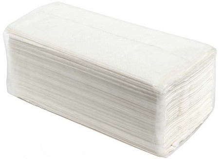 Полотенце бумажное V-сложение 1-слойное 200 листов белое 20 шт/пак в Крыму