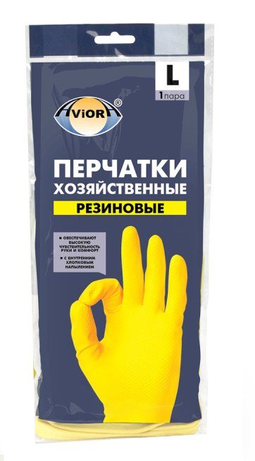 Перчатки резиновые AVIORA L 1 пара в Крыму