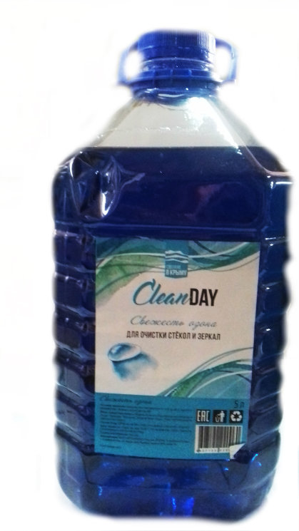 Средство для стекол  "Clean Day" свежий озон 5л. в Крыму