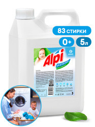 Средство для стирки жидкое концентр. GRASS "Alpi Sensetive gel" (канистра 5кг) 125447 детская