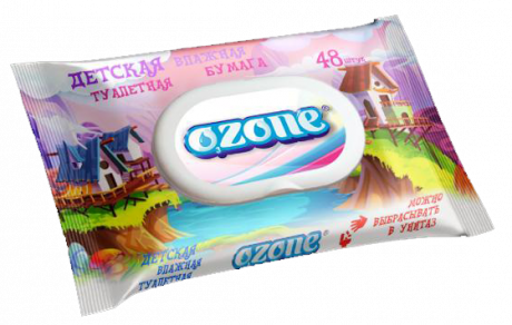 Влажная туалетная бумага Озон с клапаном для детей в Крыму
