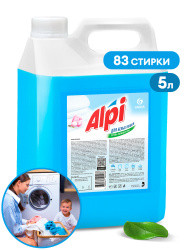 Средство для стирки жидкое концентр. GRASS "Alpi White gel" (канистра 5кг) 125187