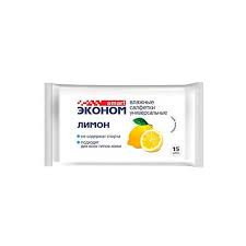 Салфетки вл Смарт Эконом (15шт) лимон (108уп) в Крыму